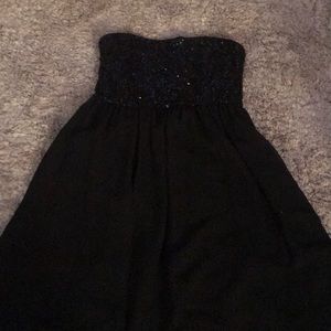 Sequin top high low dress